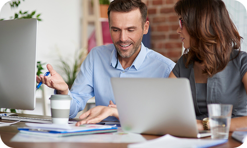 IT consultants discussing strategy